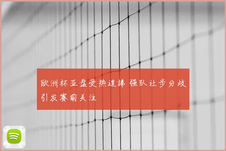 欧洲杯亚盘受热追捧 强队让步分歧引发赛前关注